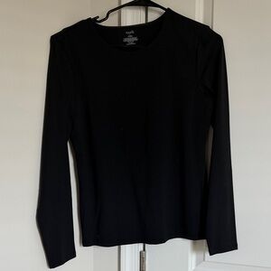 nuuds Black Long Sleeve Crew Neck Tee - Minimal Knit